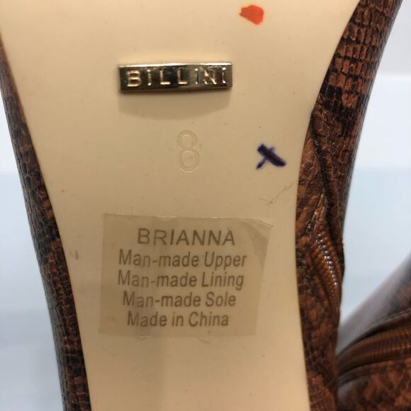 Billini Dare You To Try Heeled Snake Print Knee High Boots Multicolor Size 8 - Picture 9 of 10